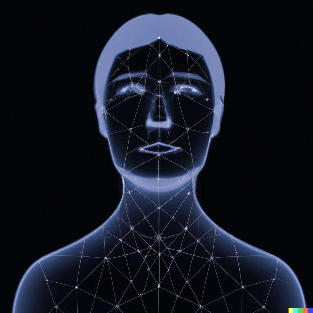 a representation of anxiety, a hologram projection